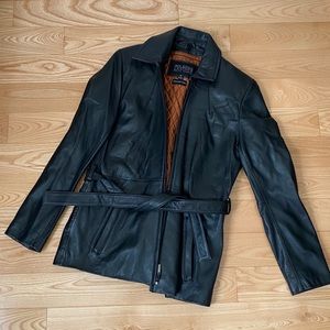 Women’s Black leather jacket